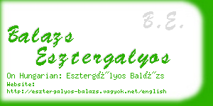 balazs esztergalyos business card